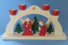 Vintage Wooden Candle Arch (for 4 candles) with Angels & Trees, please see pics