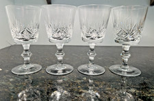 Cut Crystal Wine Glasses Set 4
