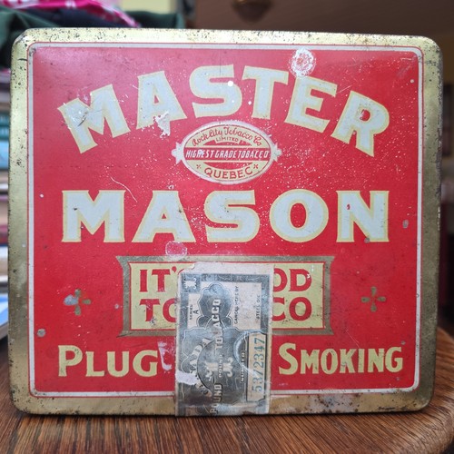 Antique tobacco tin master - tobacco,