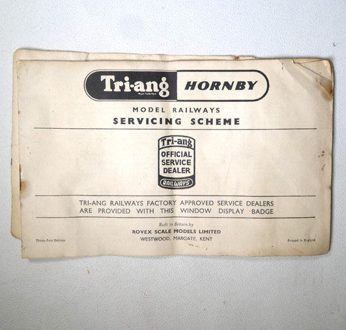 Triang hornby servicing scheme - hornby,