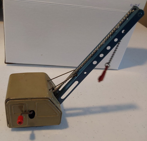 Vintage old tin - tin, crane