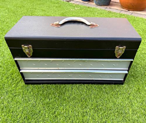 Metal portable tool box - portable, with
