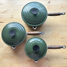 Le Creuset 3 saucepan set. 1x