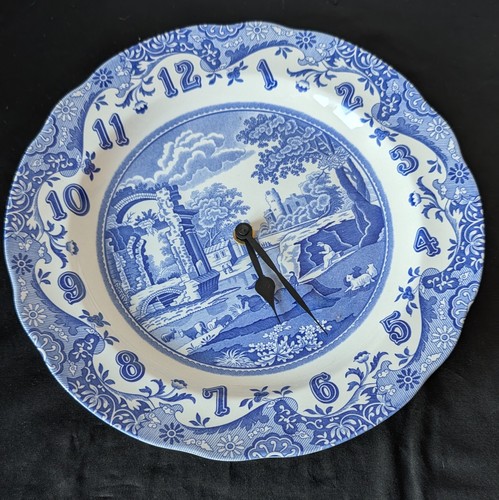 Spode blue italian clock - spode,