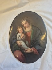Hand Painted Madonna and Child