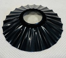 Antique Black Metal Ruffled Petticoat Railroad Reflector Oil Lamp Chimney Shade