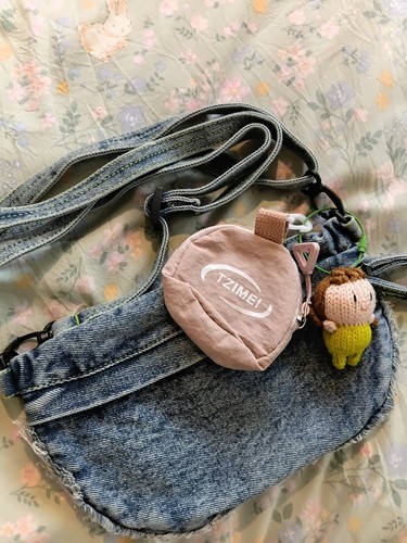 Lovely denim bag with - denim,