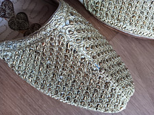 Indian Mens Mojari GOLD Khussa Jutti Shoe Handmade UK Size 10