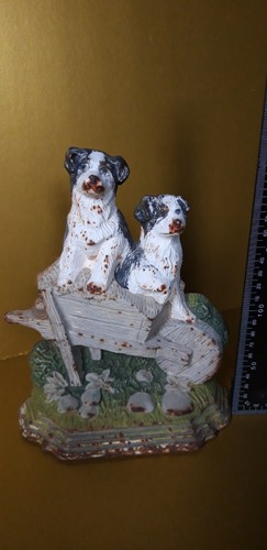 Cast iron sheep dog - doorstop,