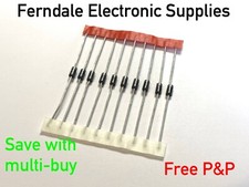 1N4001 Silicon Rectifier Diode, 1A, 50V, pack of 10