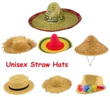 ADULT'S MENS LADIES STRAW