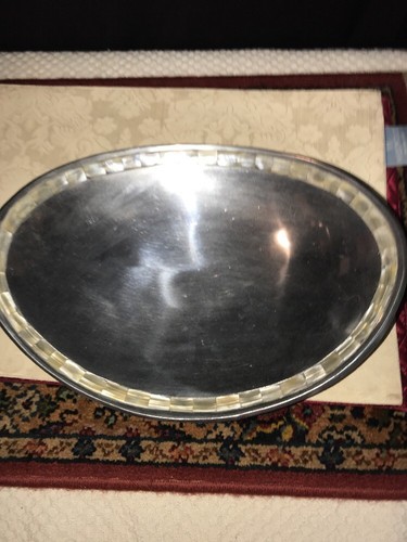 Oval metal bowl - mother, of