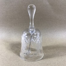 Vintage Crystal Bell Etched