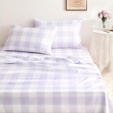 - Gingham Bed Sheets, 4-Piece