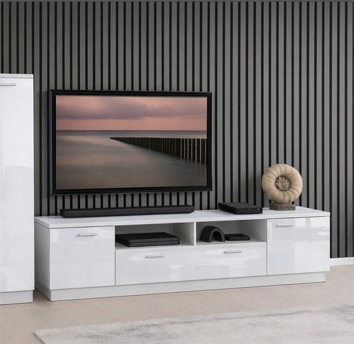 White gloss unit with - white,