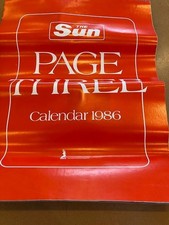 The Sun Page 3 Calendar, Complete and Good Condition