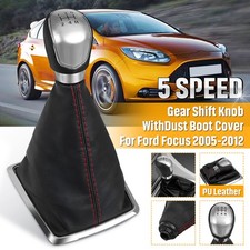 5Speed Gear Stick Shift Knob With Gaiter Dust Boot Cover For Ford Focus 05-08