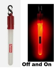 Supreme LED Glow Stick Nite Lite Keychain Red SS18 Authentic