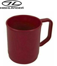 Camping Mug 355cc 275ml Raspberry Poly Plastic Unbreakable Mug CP065 Highlander 