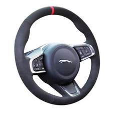 Black Suede Leather Steering