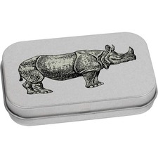 'Grey Rhinoceros' Metal Hinged