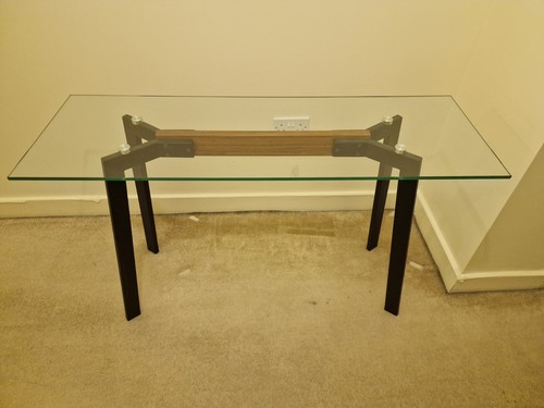 Black steel wood frame - wood,