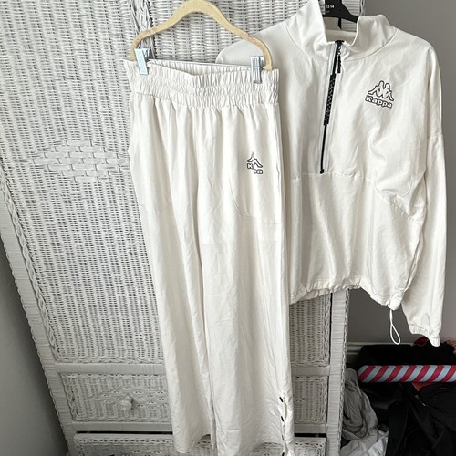 Kappa white piece tracksuit - white,