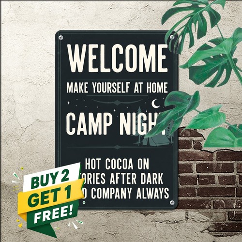 Funny camper welcome metal - funny,