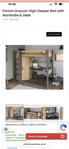 Parisot grayson high sleeper - parisot,
