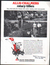 Allis-Chalmers Pedestrian Garden Rotary Tillers Brochure Leaflet