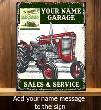 PERSONALISED TRACTOR GARAGE BARN FARM  SHED ADD YOUR NAME SS04A Metal Sign