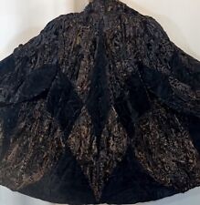 Real Fur Swedish Lamb Suede Leather Sheepskin Teddy Black Mix Vintage Coat FR329