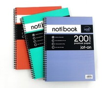 Noti A4 Jot-on Notebook Wirebound Ruled & Perforated, 200 Pages