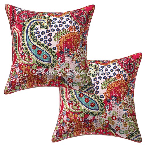 Kantha cushion cover indian - kantha,
