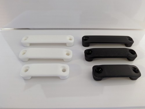 White black nylon webbing - black,