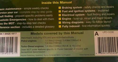 Haynes 4197 manual - w,