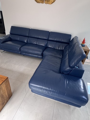 Dfs leather corner sofa - leather,
