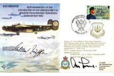 WW2 Luftwaffe Aces Gen Adolf Galland Helmut Ruffler signed RAF B24 bomber Cover