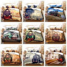 Vintage Train Pattern Grass 3D