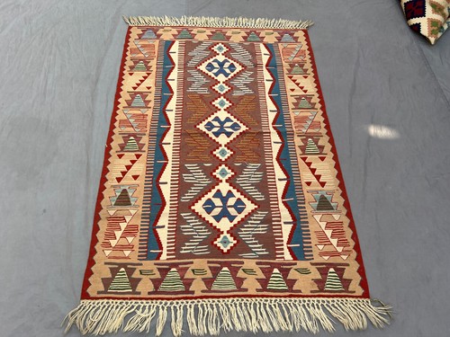 Vintage turkish kilim rug - vintage,