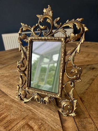 Vintage ornate gilt metal and - ornate,