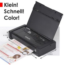 Color Printer Epson WF-100W USB + WLAN Small As Canon ip100 For Windows 10 11