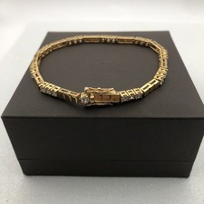 Roman Vintage Tennis Bracelet CZ Gold Tone Cubic Zirconia 7 Cms Jewellery Gift