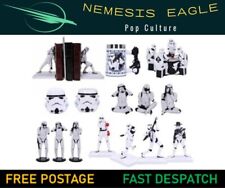 STAR WARS STORMTROOPER LICENSED BOOKENDS FIGURINES POKER FACE TANKARD BUST NEW