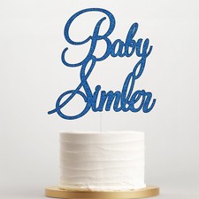 Personalised WELCOME BABY Cake Topper for Baby Shower Birthday Party