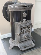 Godin 3726 Vintage 7kW French Grey Enamel Multi Fuel Wood Burning Stove 