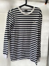 Drake October’s Very Own Shirt OVO Blue White Stripped Long Sleeve Medium