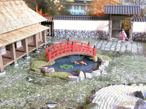 Samurai pond 28mm - terrain, 3d