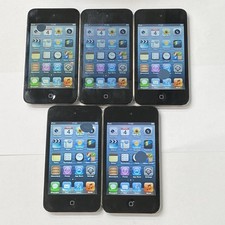 Joblot 5x Apple iPod Touch 4th Gen 8GB Black Wi-Fi Only IOS 6.1.5 - LCD issues