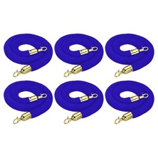 6Pcs 4Ft Blue Velvet Stanchion